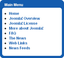 The example of the main menu