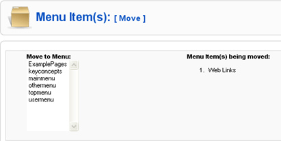 Moving the menu item into one menu