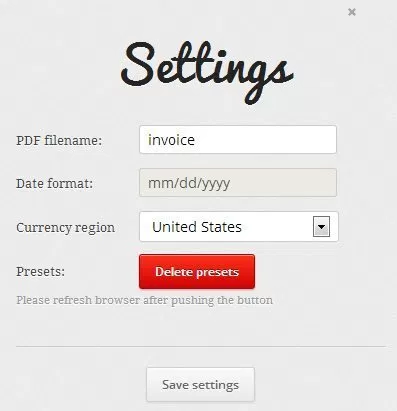 create-invoices-minutebill-settings