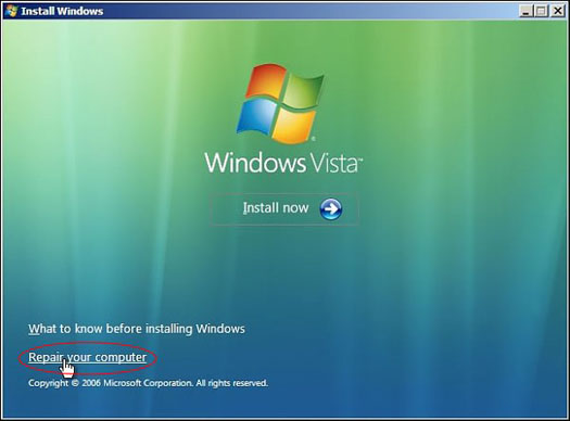 Install Windows Vista