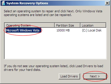 System Recovery Options