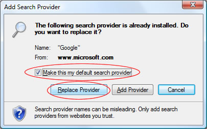 Add Search Provider