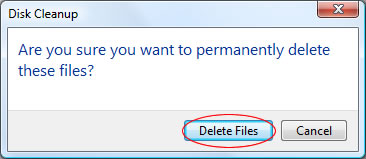 Disk Cleanup: Drive Selection