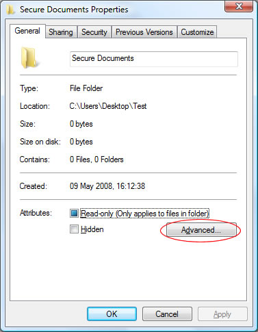 Secure Documents Properties